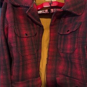 Vintage Hunting Red & Black Plaid Flannel Jacket size 44